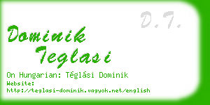 dominik teglasi business card